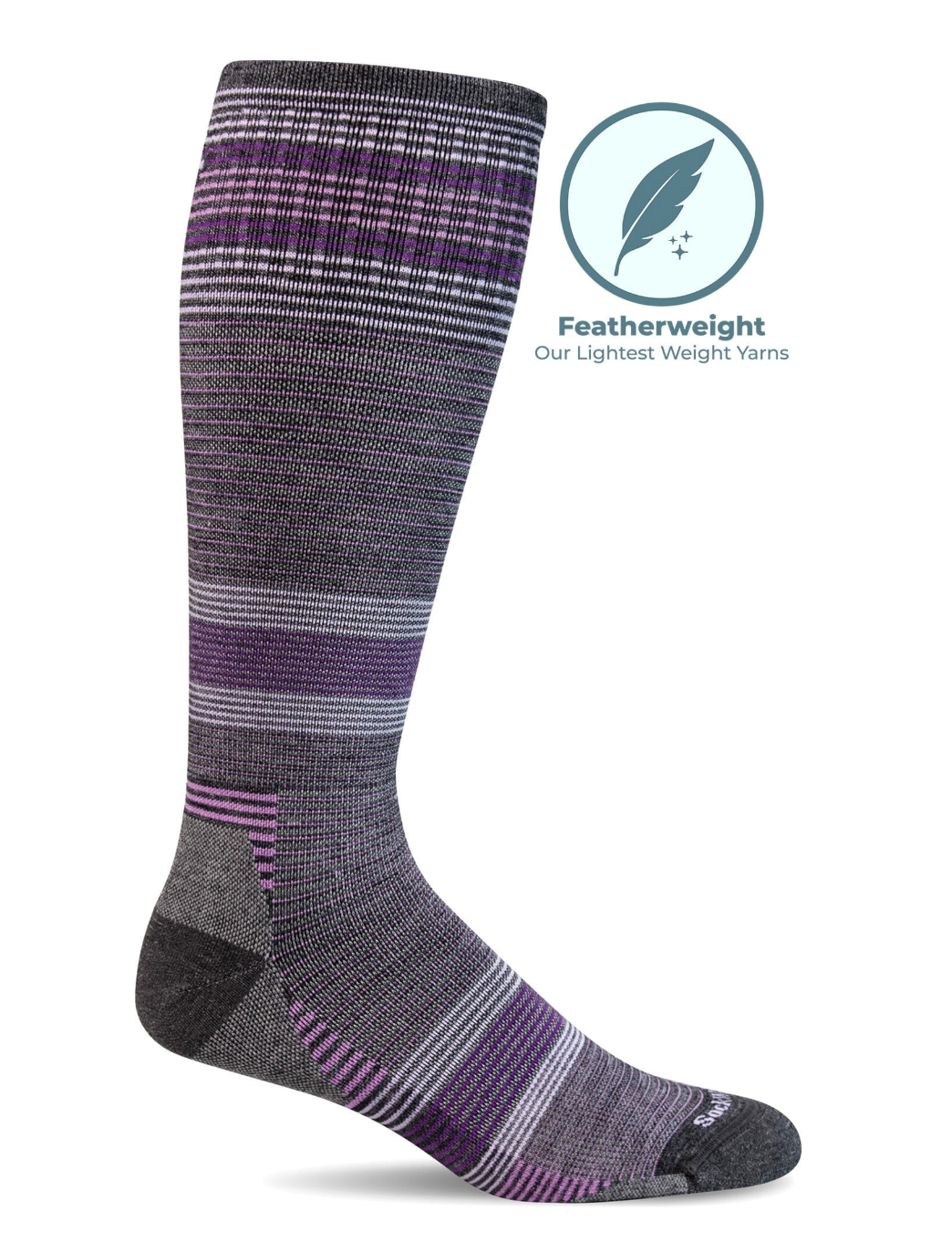 Cadence Women's Bamboo/Merino Moderate Sport Graduated Compression in Charcoal