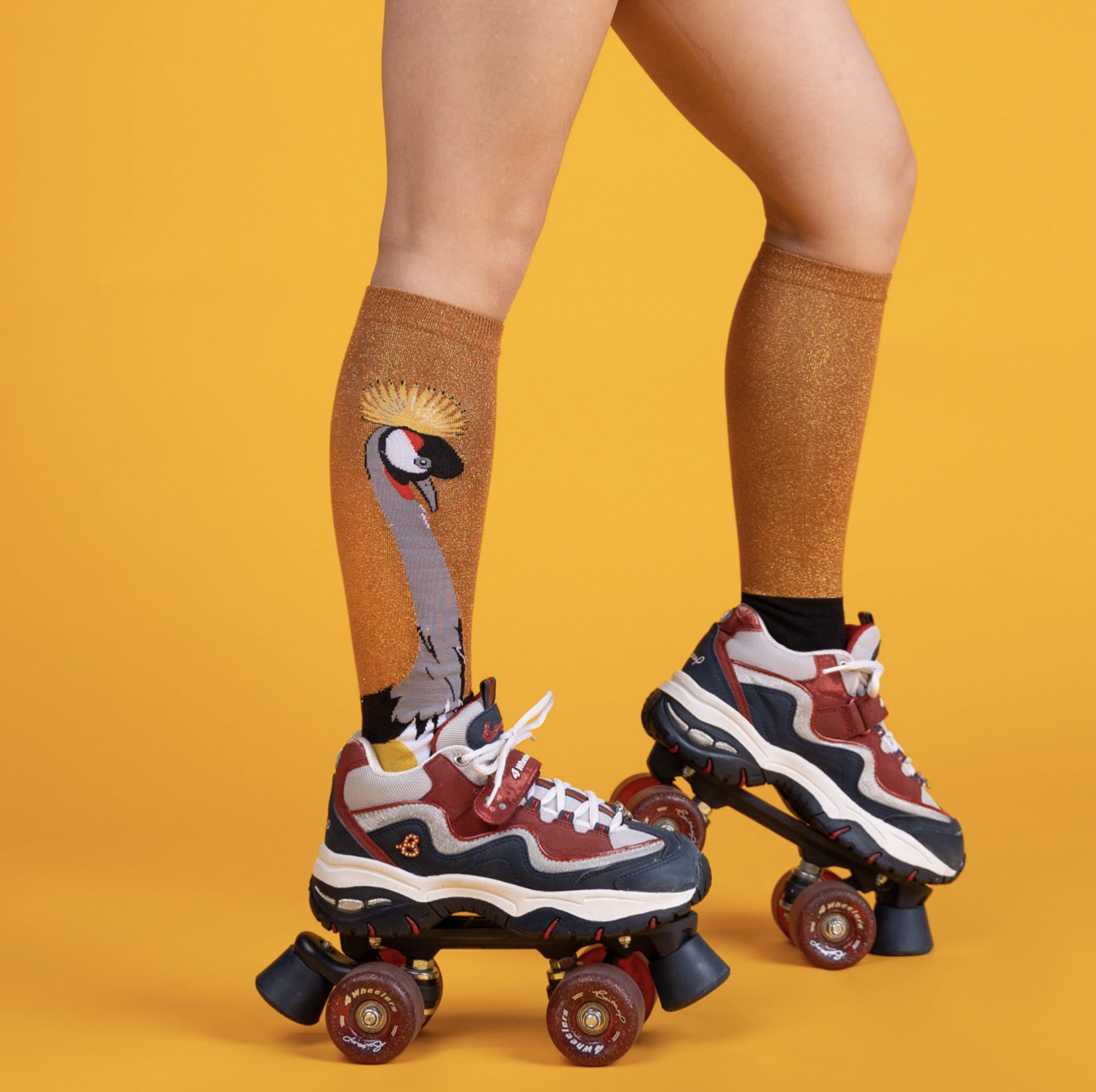 Crowned Crane Women's Knee High Sock