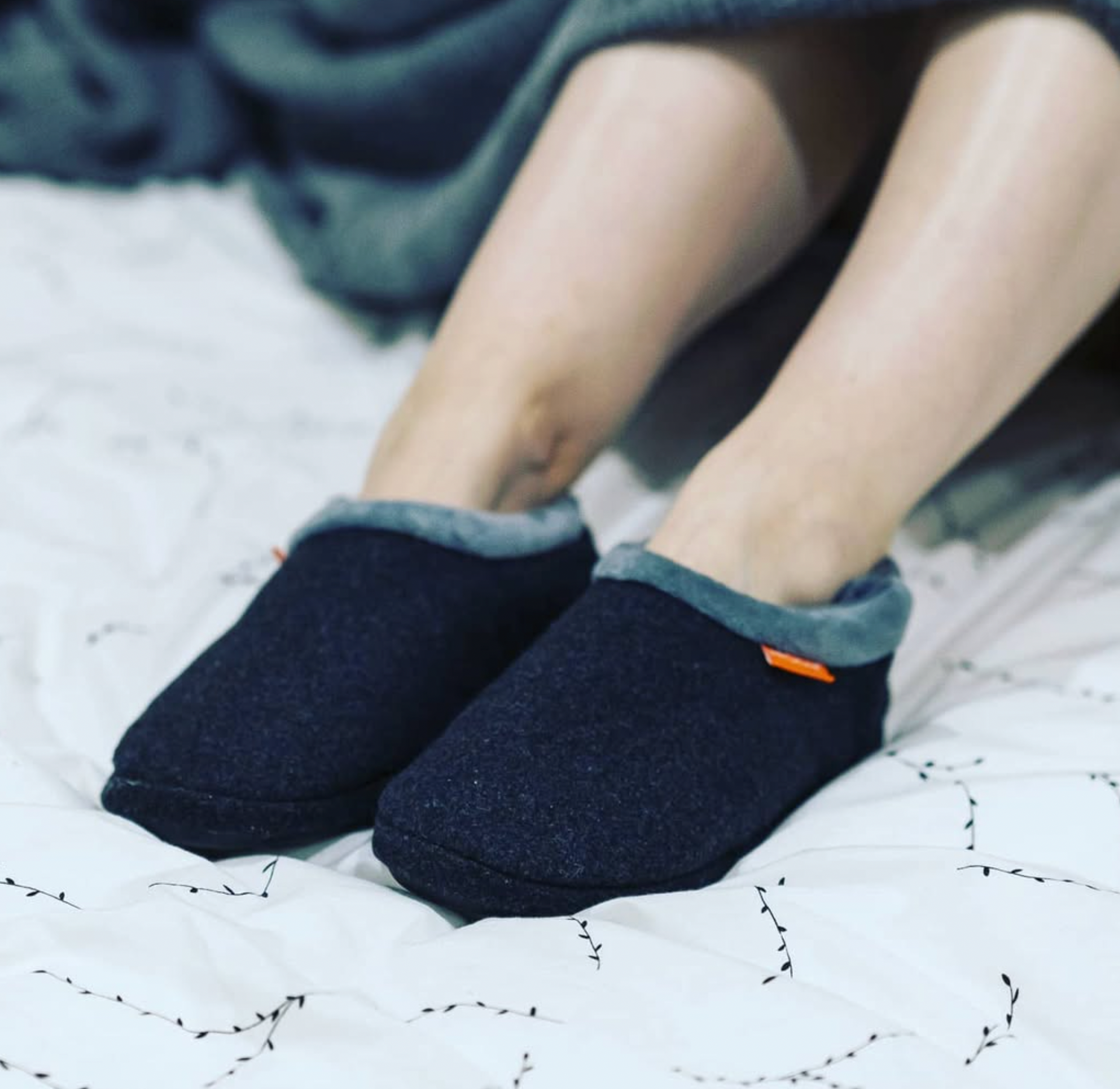 Archline Orthotic Slippers Closed – Charcoal Marl