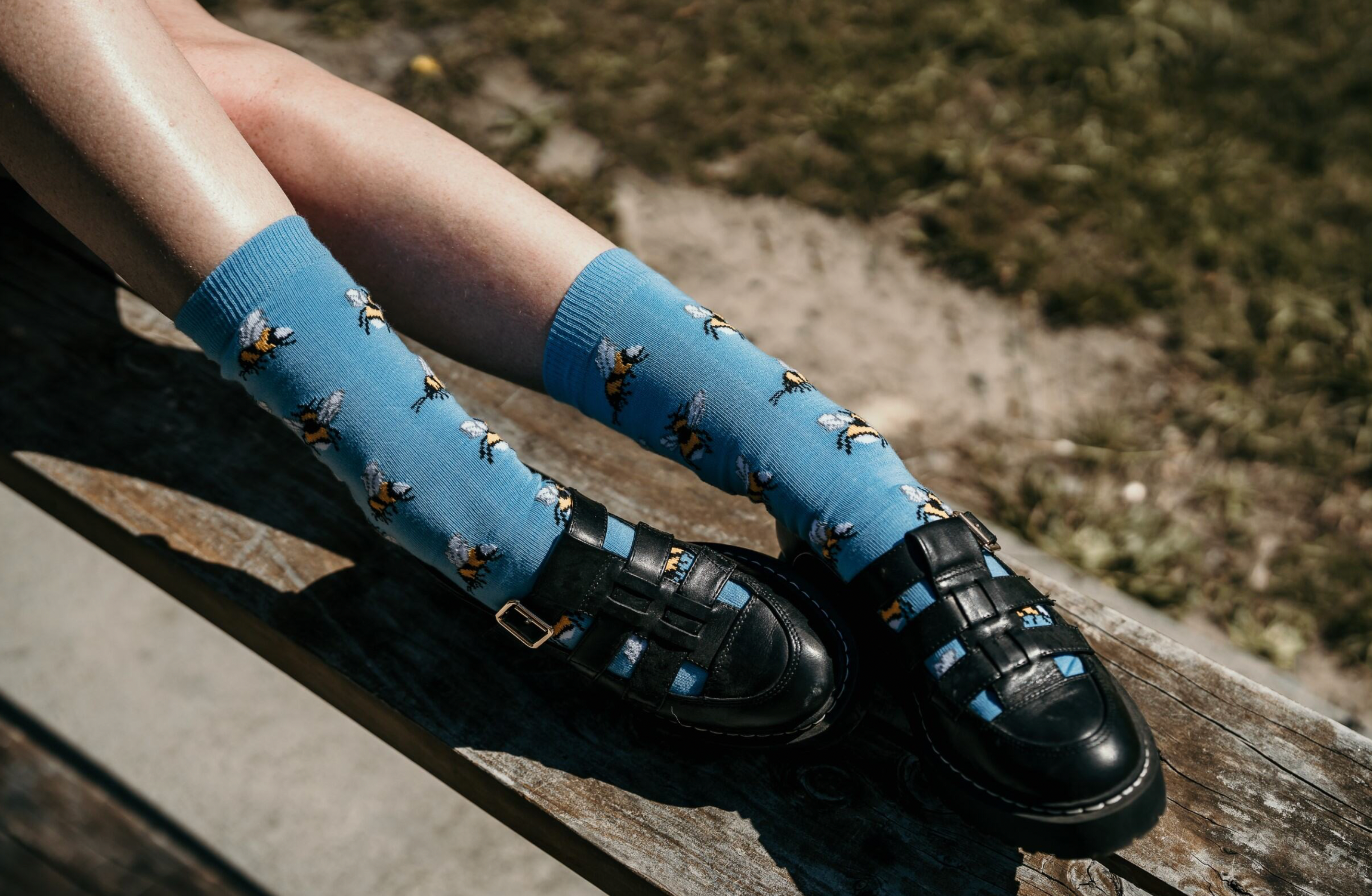 Bumble Bees Crew Socks - Aussie Made