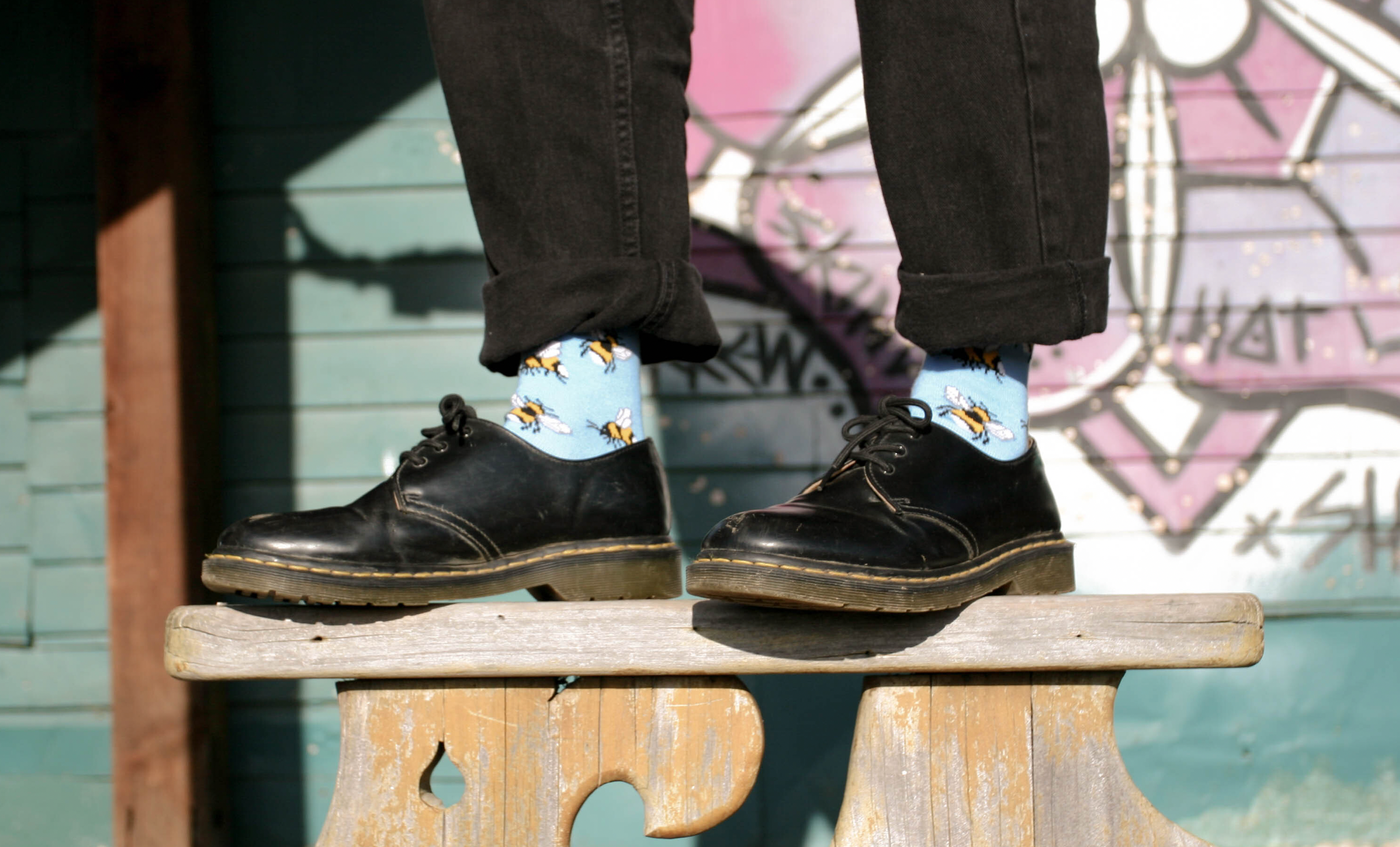 Bumble Bees Crew Socks - Aussie Made