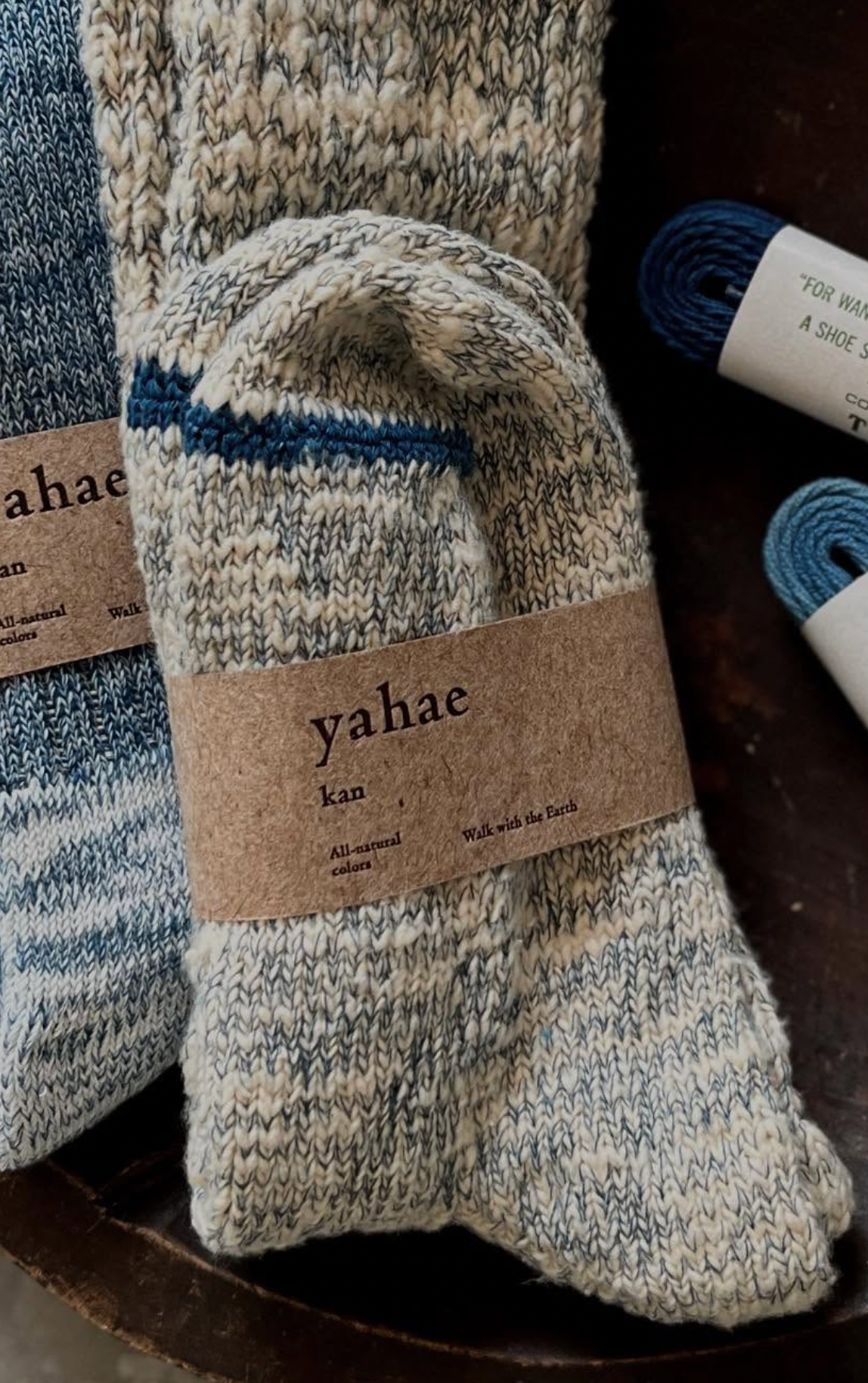 Garabou Organic Cotton Loungewear Socks - Indigo