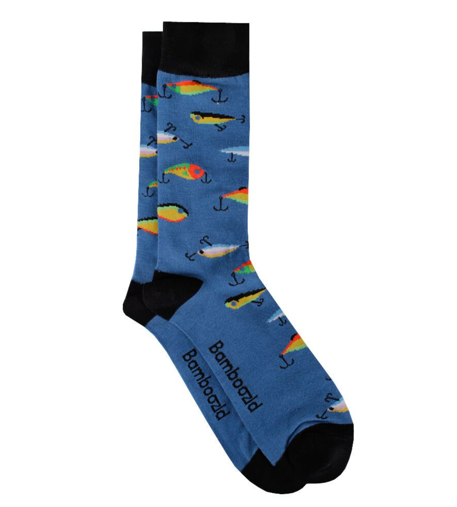 Fishing Lure Men's Bamboo Crew Socks