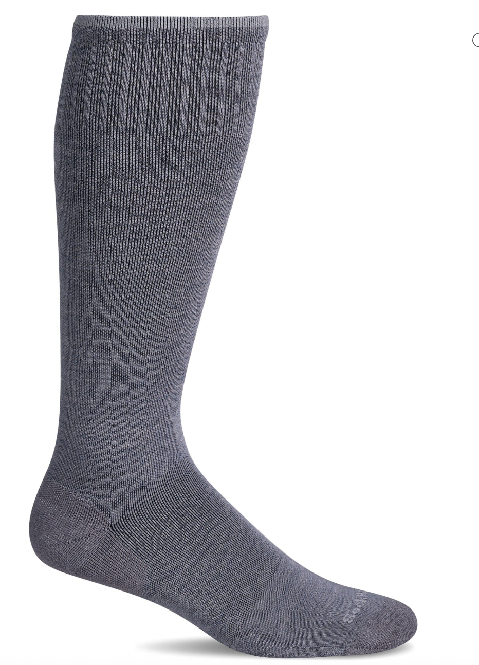 Circulator Men's Bamboo/Merino Moderate Graduated Compression Sock in Storm