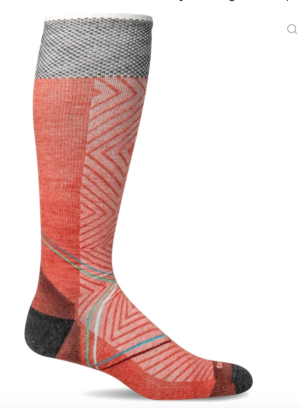 Pulse Women's Bamboo/Merino Graduated Compression Sock in Guava