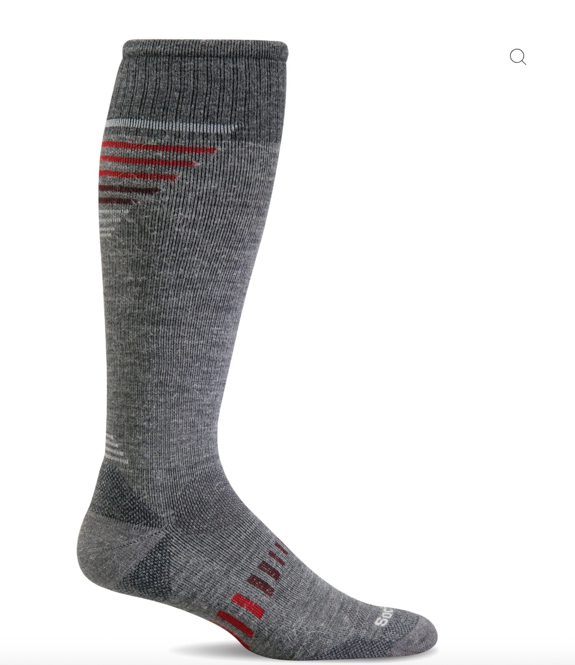 Ascend II Men's Merino/Alpaca Crew Moderate Compression Sock Grey