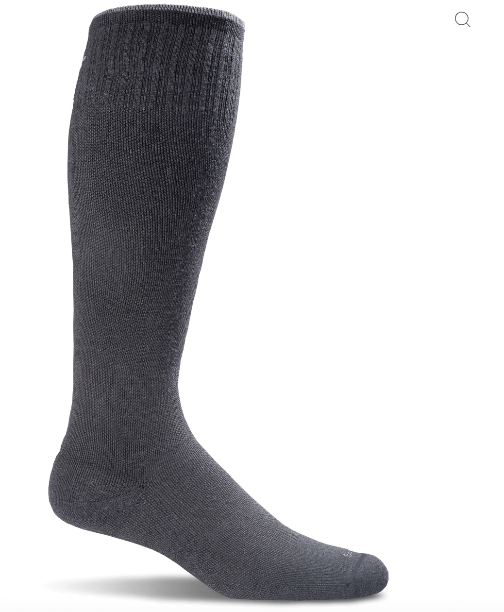 Full floral Wide Calf Women's Bamboo/Merino Graduated Compression Socks in Solid Black