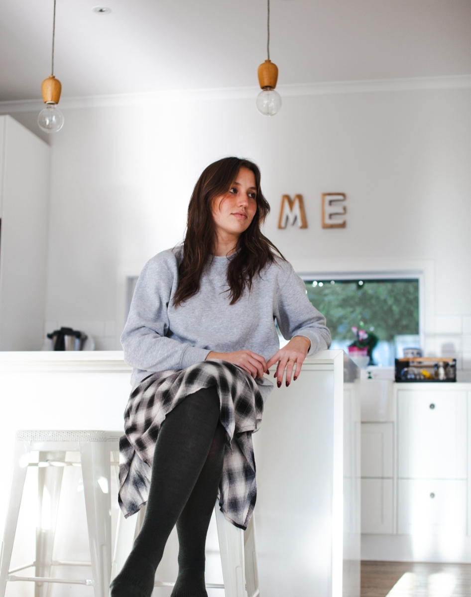 Merino Wool Tights in Black