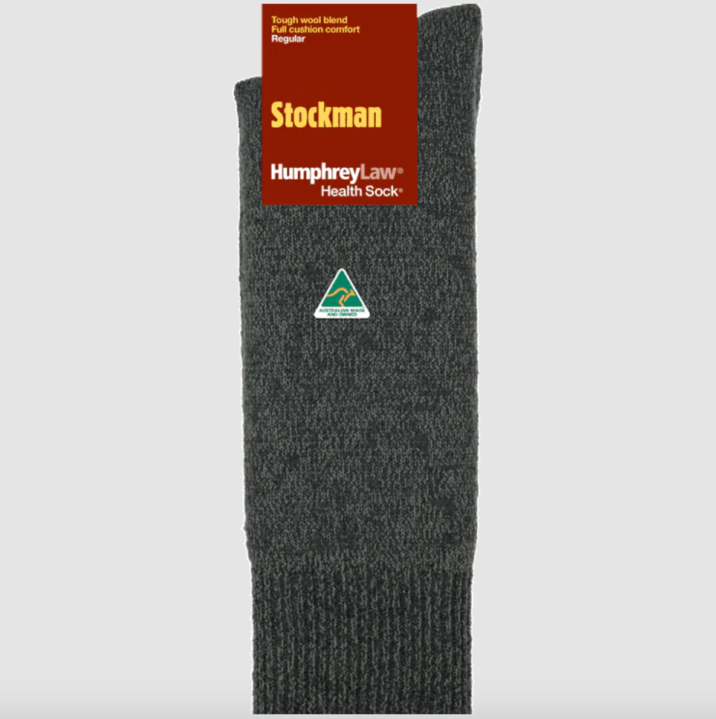 Stockman Work Socks in Charcoal - Aussie Made