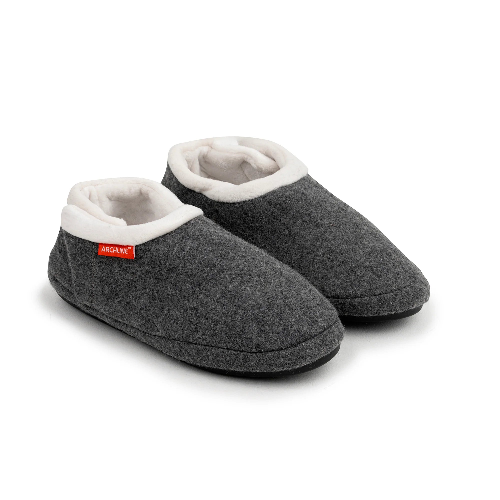 Archline Orthotic Slippers Closed – Grey Marl - The Sockery