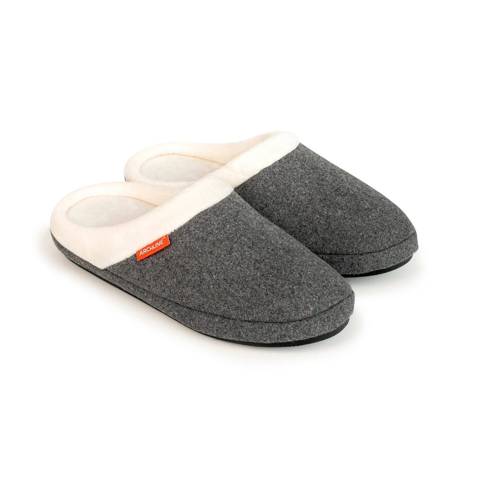 Archline Orthotic Slippers Slip-On – Grey Marl - The Sockery