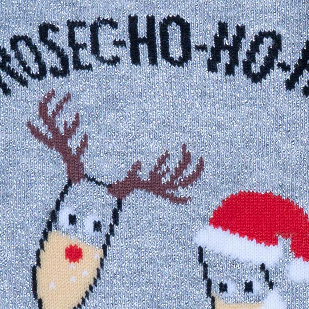 Prosec-Ho-Ho-Ho! Women's Crew Shimmer Sock