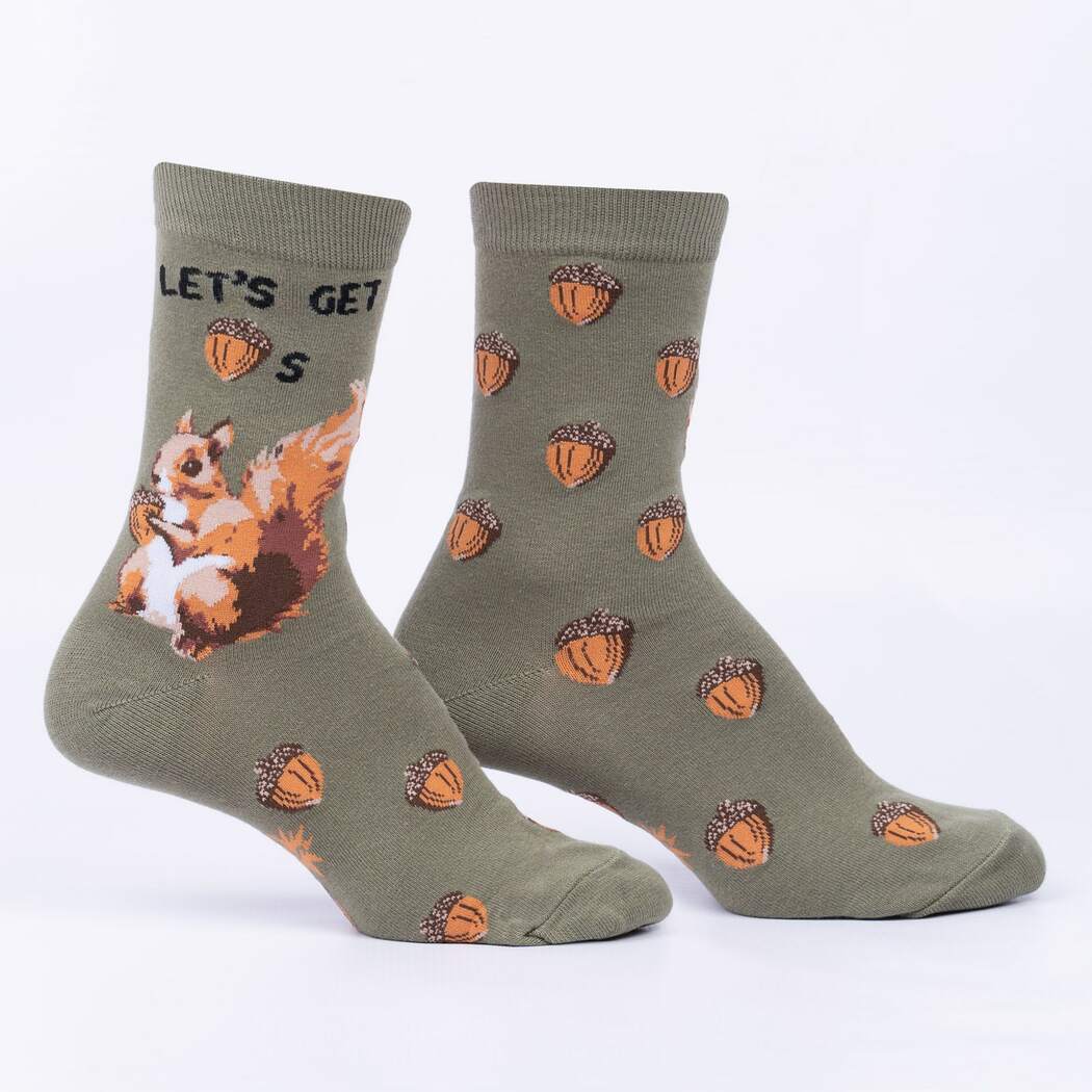 Let' Get Nuts Women's Crew Socks - The Sockery