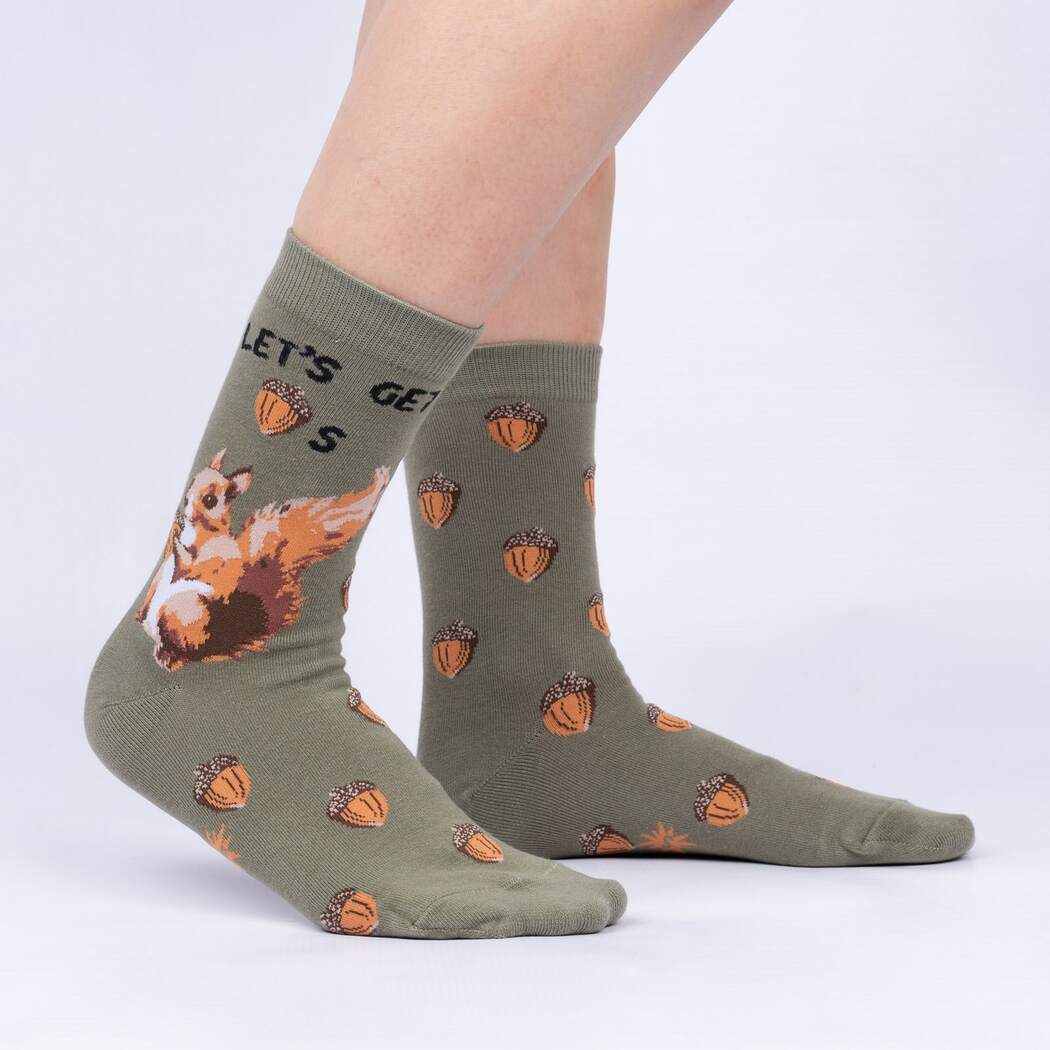 Let' Get Nuts Women's Crew Socks - The Sockery