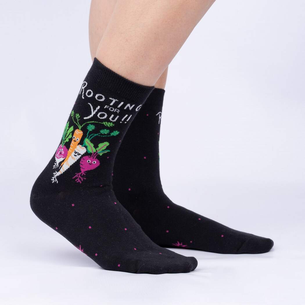 Rooting for You Women's Crew Socks - The Sockery