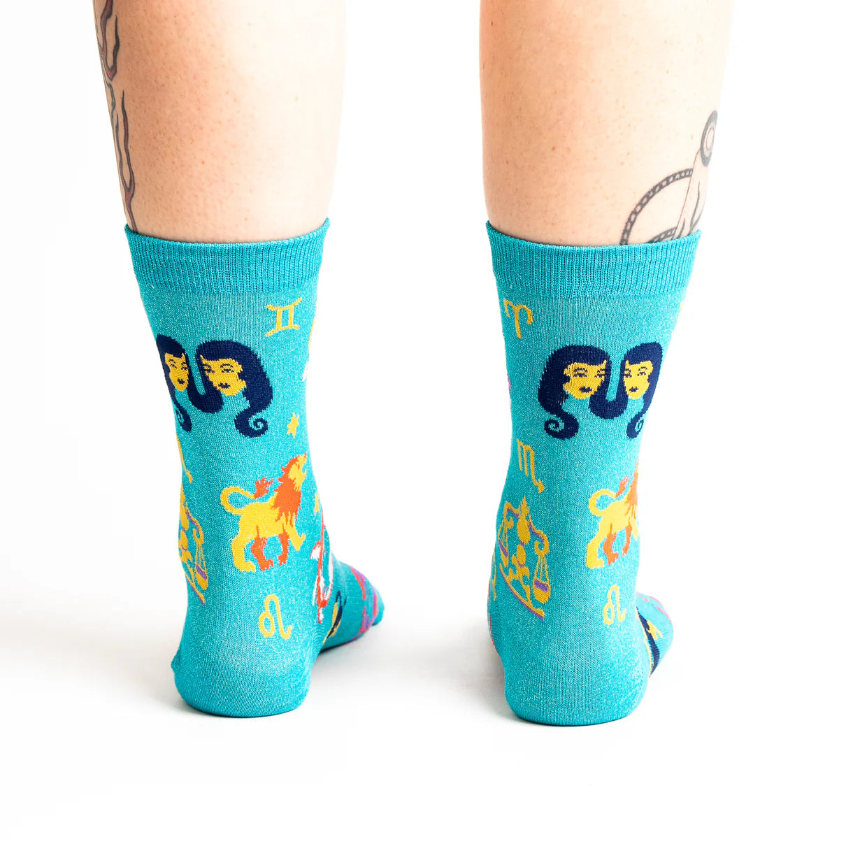 Whats your Sign? Women's Crew Shimmer Socks - The Sockery