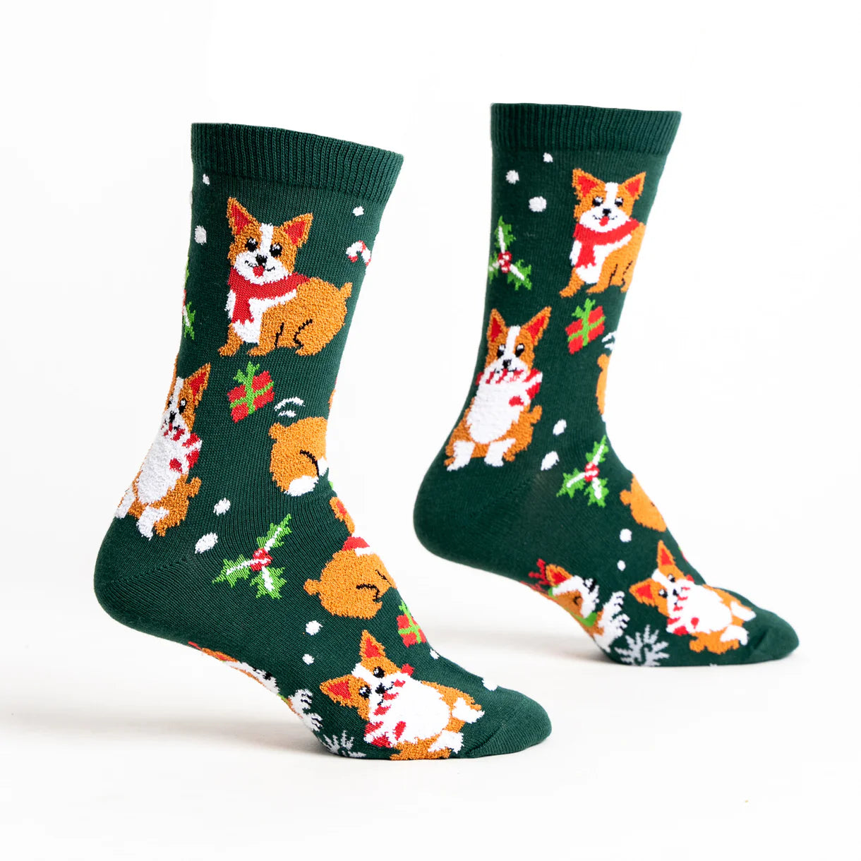 Merry Corgmas Women's Crew Socks - The Sockery