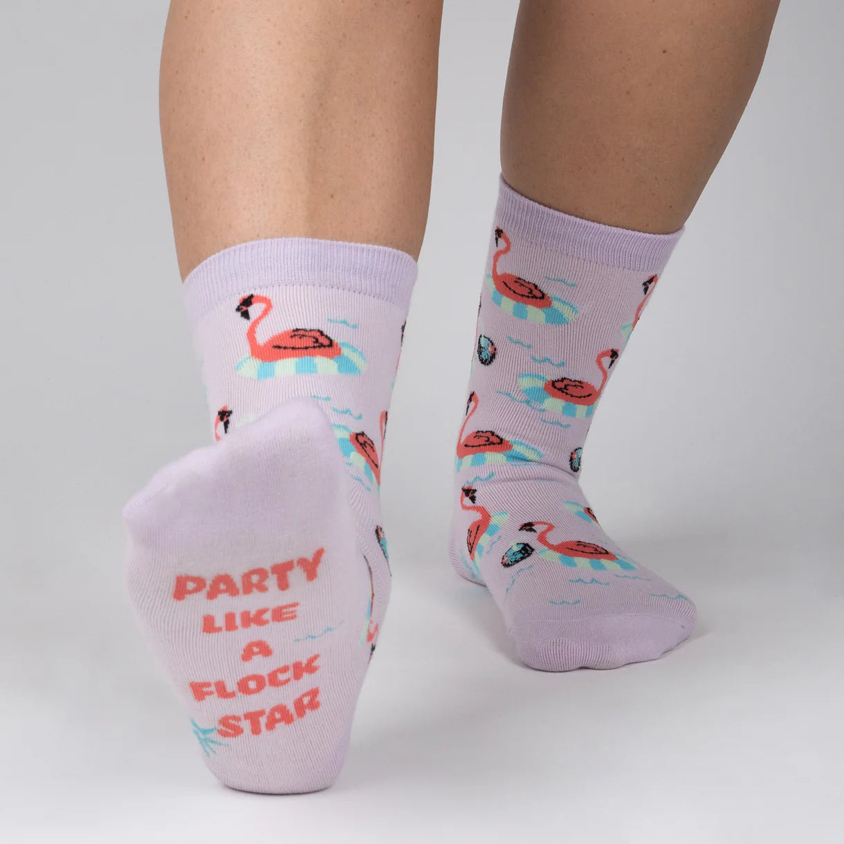 Party Like a Flock Star Women's Crew Socks - The Sockery