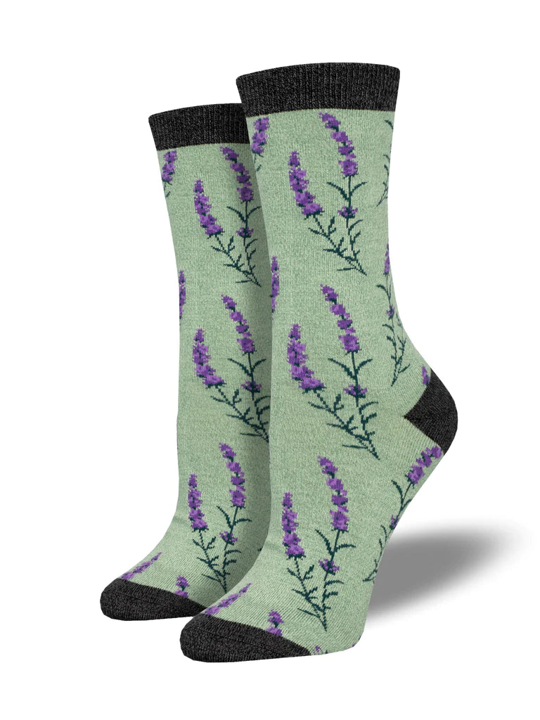 Lovely Lavender Women's Bamboo Crew Sock - The Socksmith