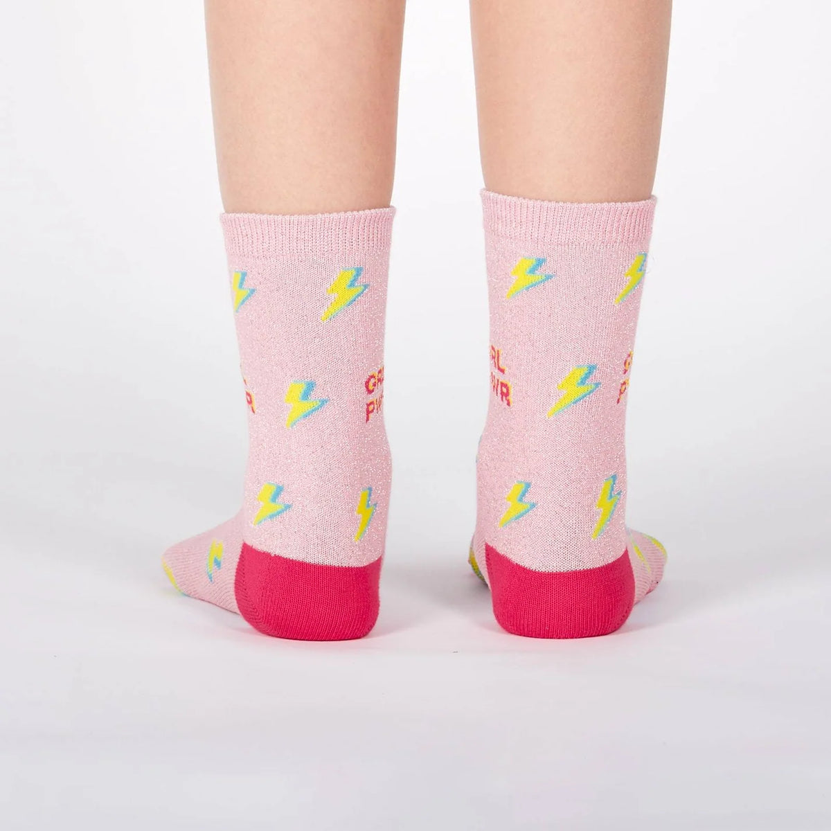 Girl Power Women's Crew Shimmer Socks