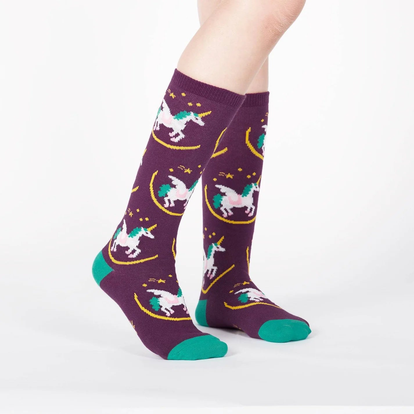 Wish Upon A Pegasus Kids Knee High Socks - The Sockery