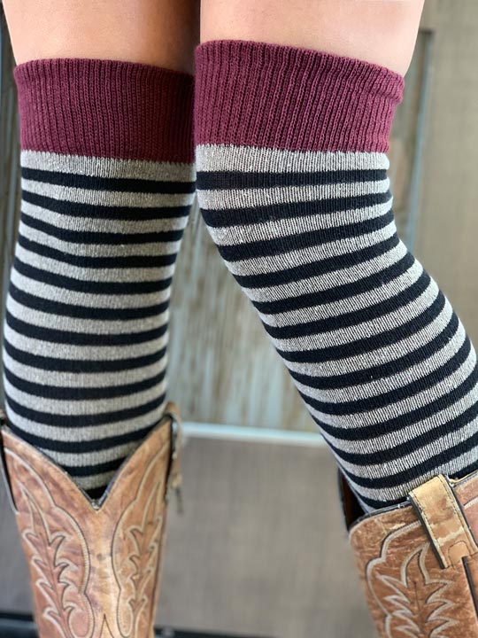 Striped Over the Knee Socks