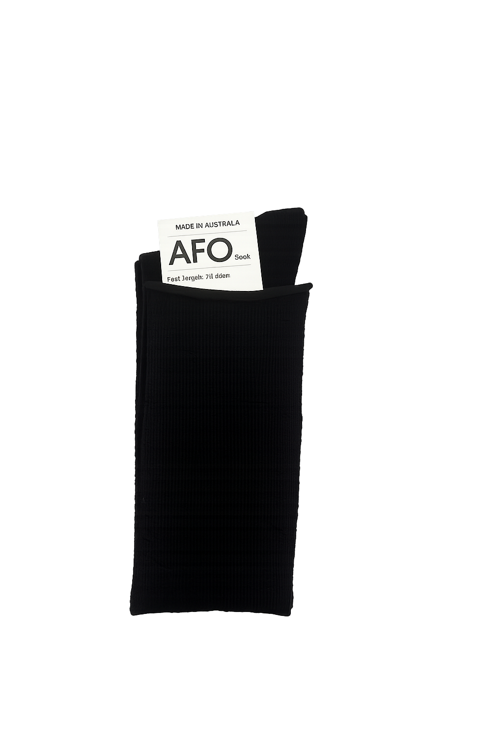 Ankle Foot Orthoses (AFO) Sock for Adults in Black - Wide Calf