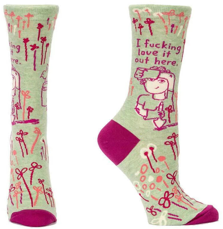 I fucking love it out here Women's Crew Sock - The Sockery