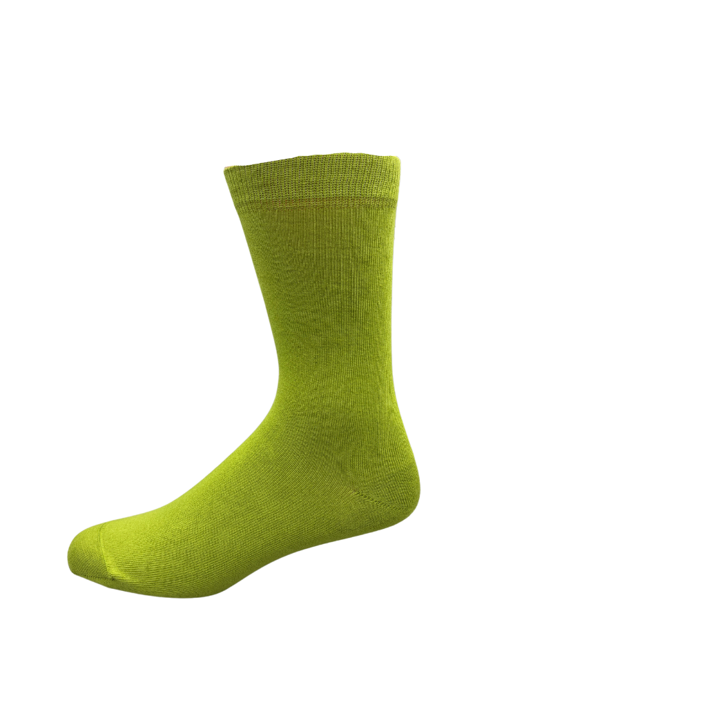 Apple Green Cotton Crew Dress Sock - Made in Australia