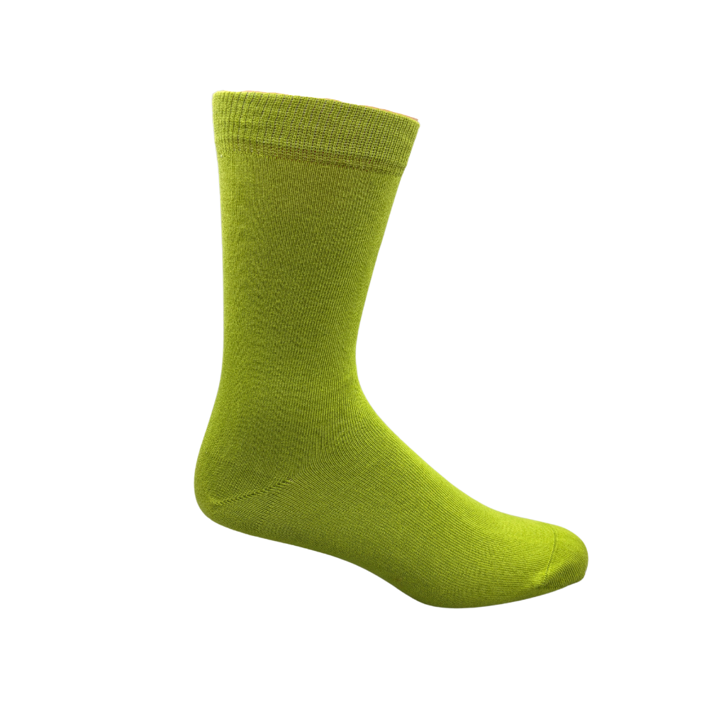 Apple Green Cotton Crew Dress Sock - Made in Australia
