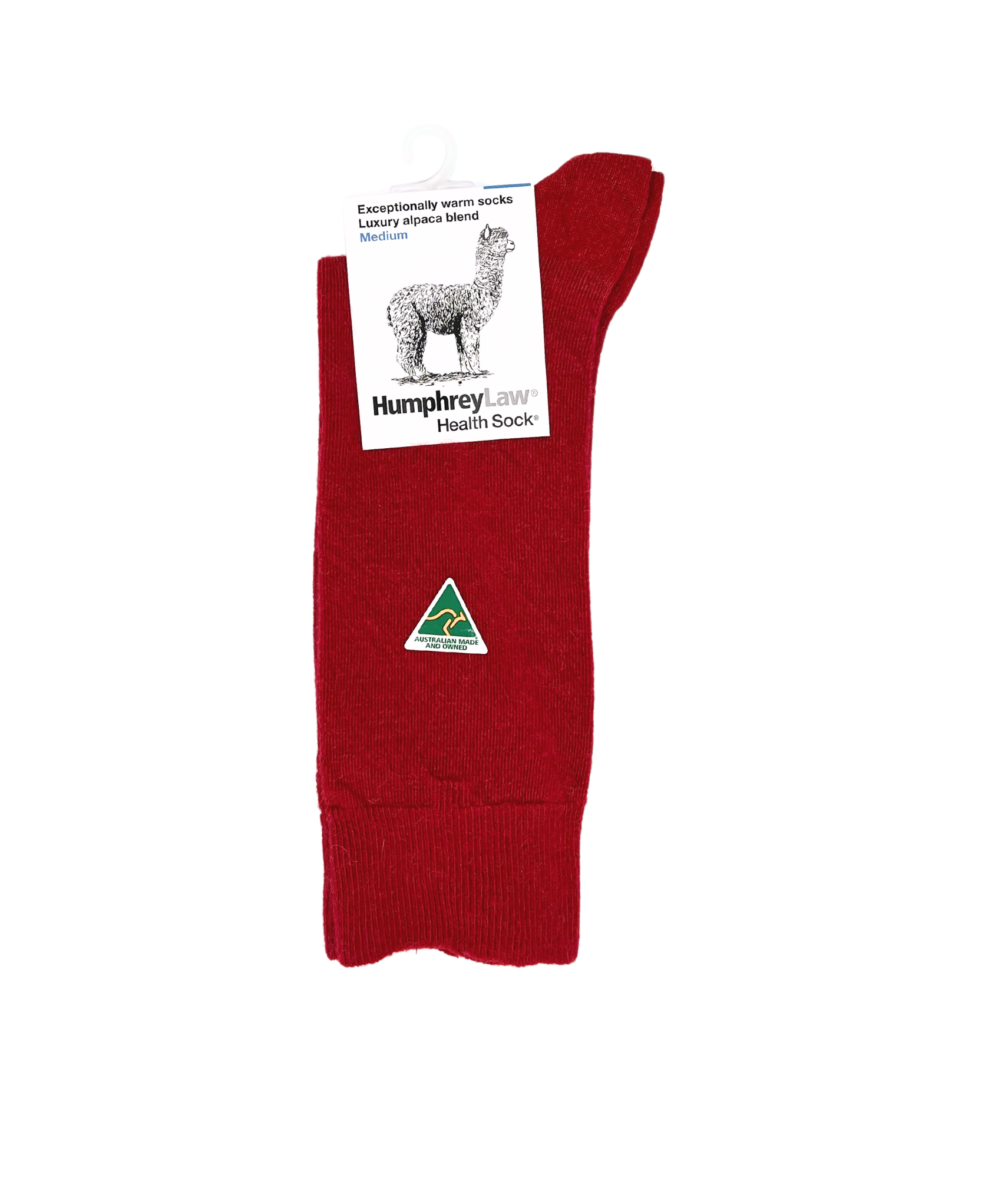 Exceptionally Warm Luxury Alpaca Blend Socks in red - The Sockery