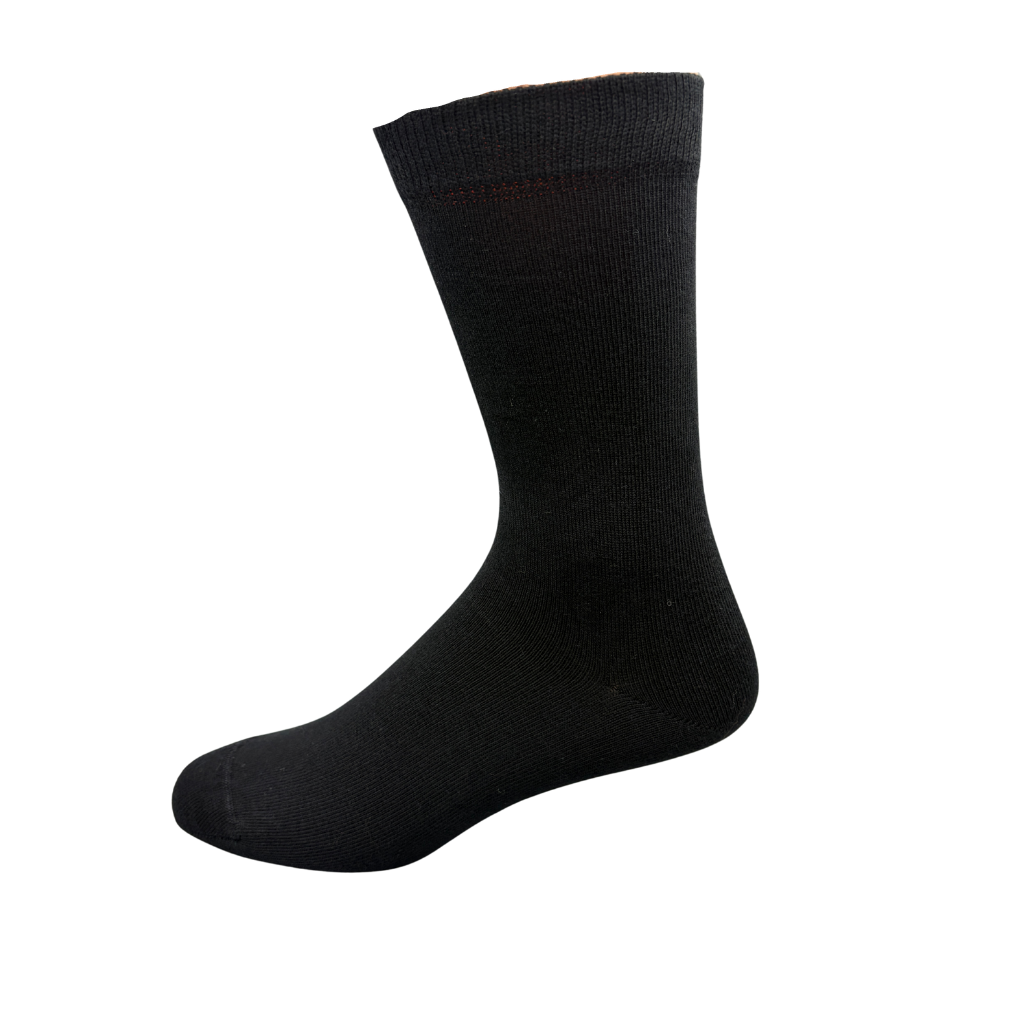 black cotton crew sock - The Sockery