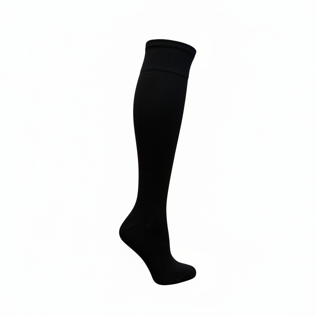 Extra long Black cotton knee-high socks -The Sockert