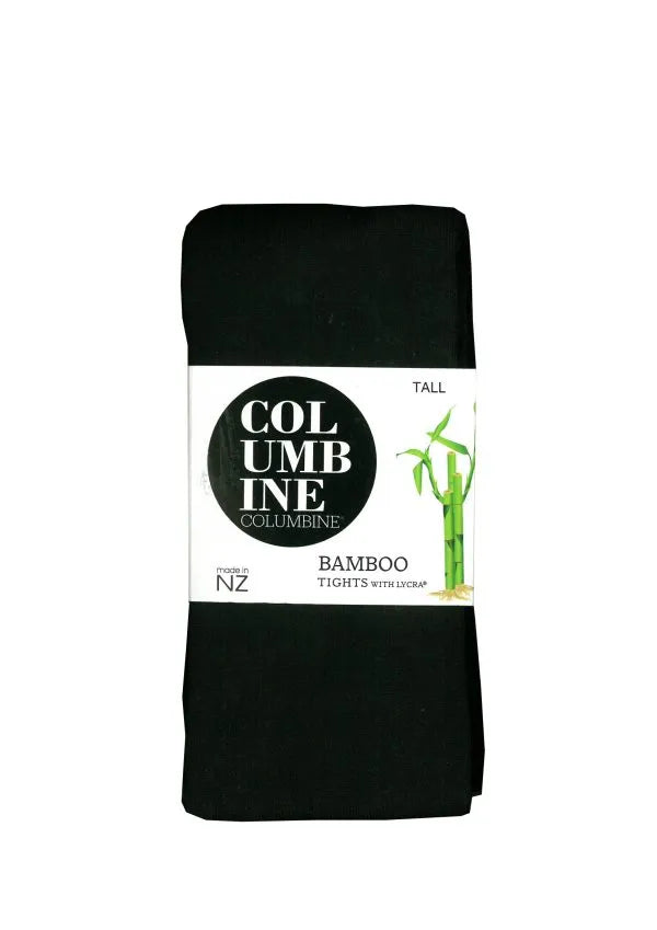 Women's Plain Bamboo Tights in Black