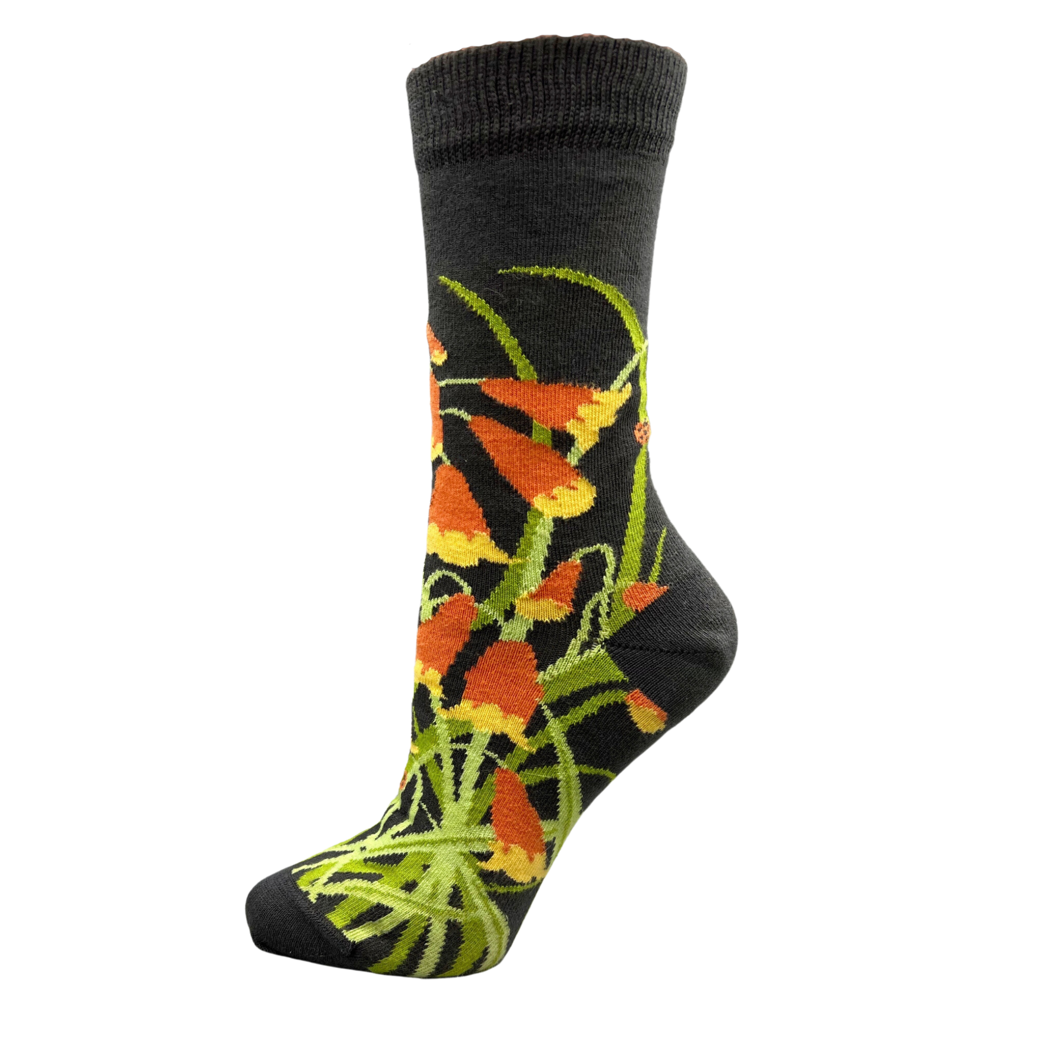 Christmas Bells Women's Crew Socks - Australian Botanical Range - The Sockery