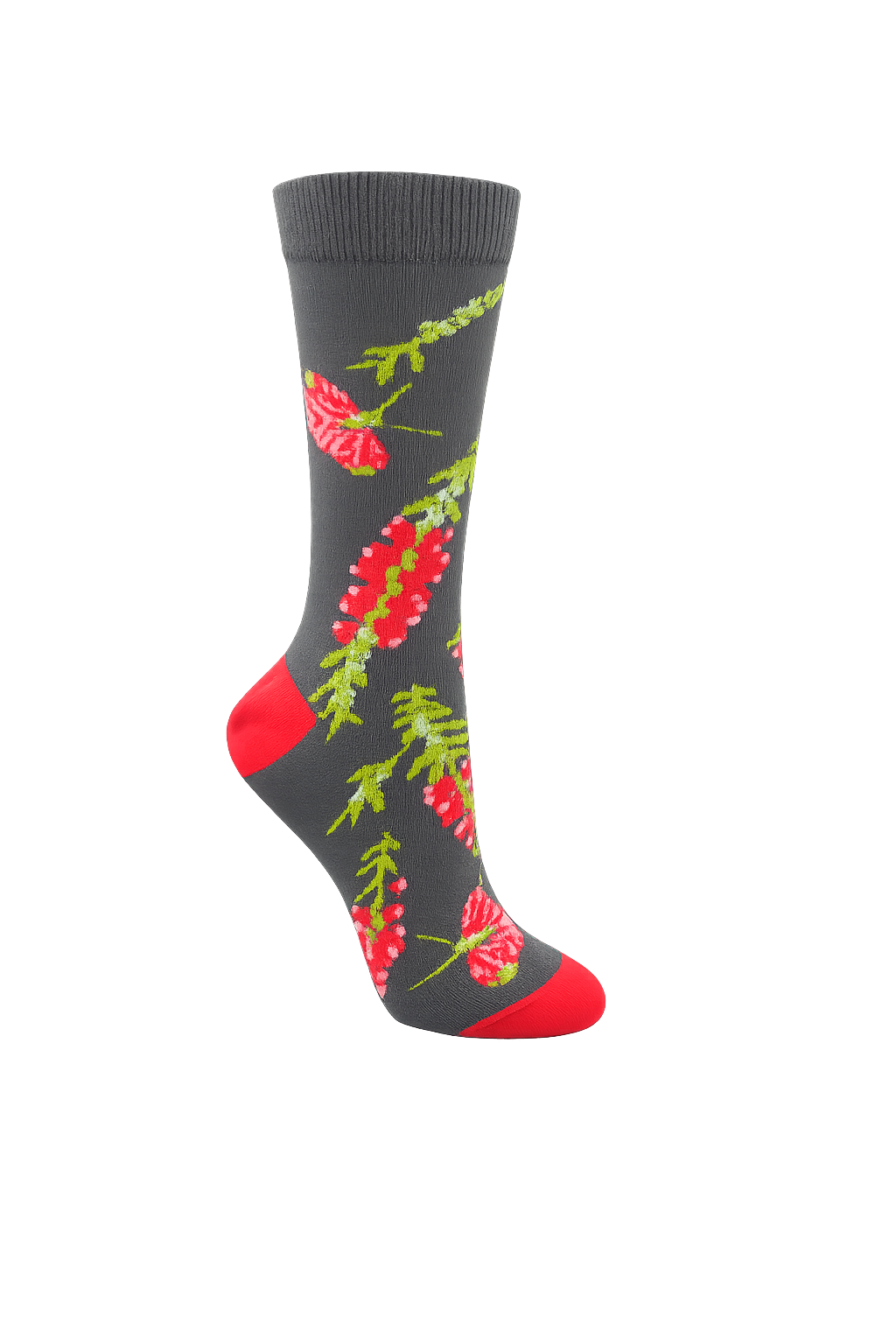 Bottle Brush Crew Socks in Charcoal
