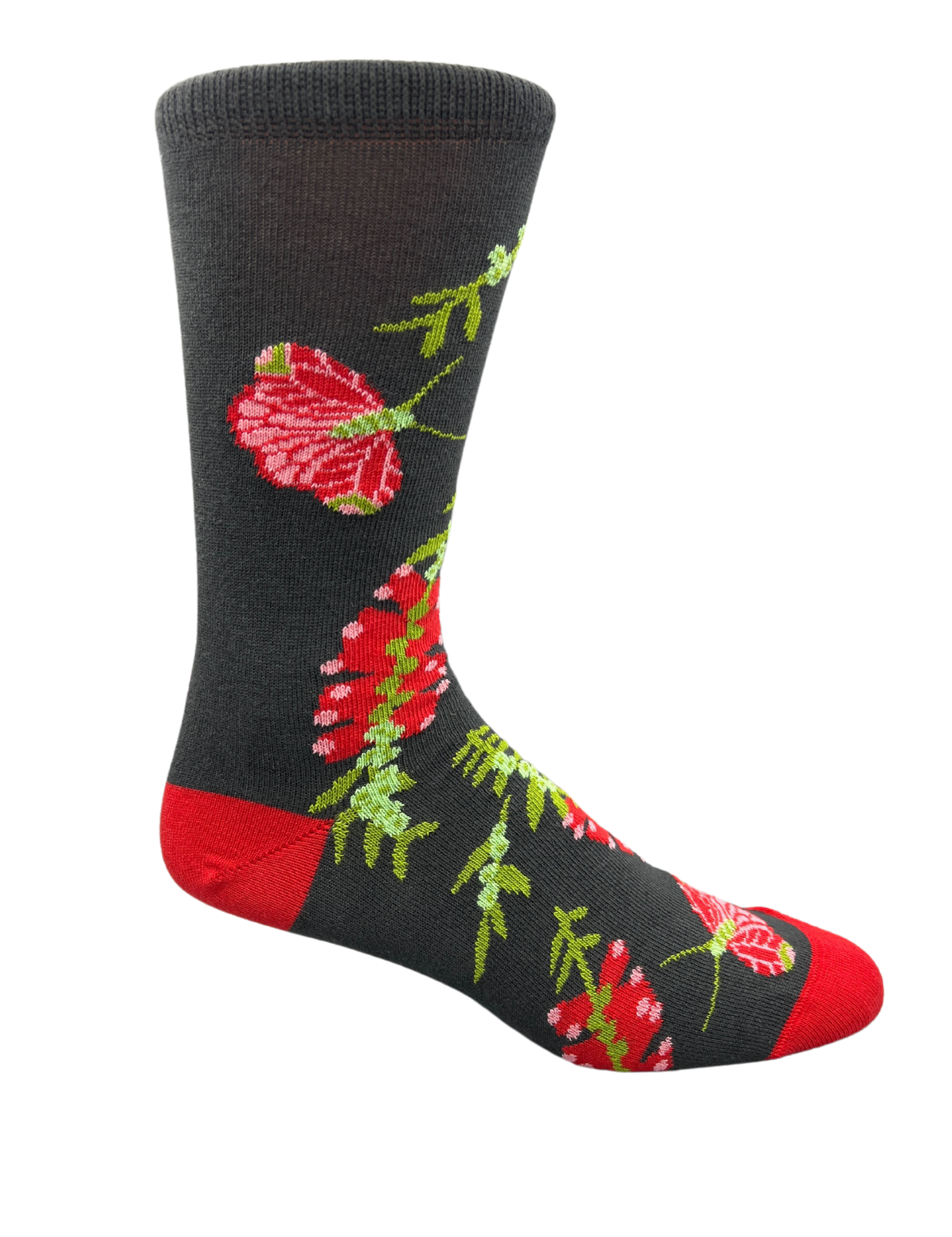 Bottle Brush Crew Socks in Charcoal