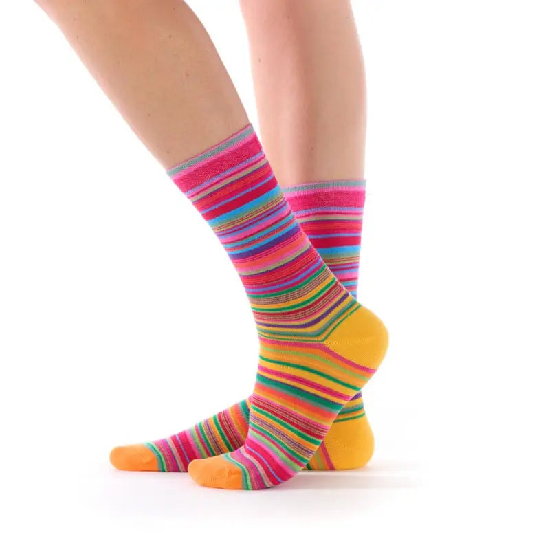 Sunburst Striped Crew Sock