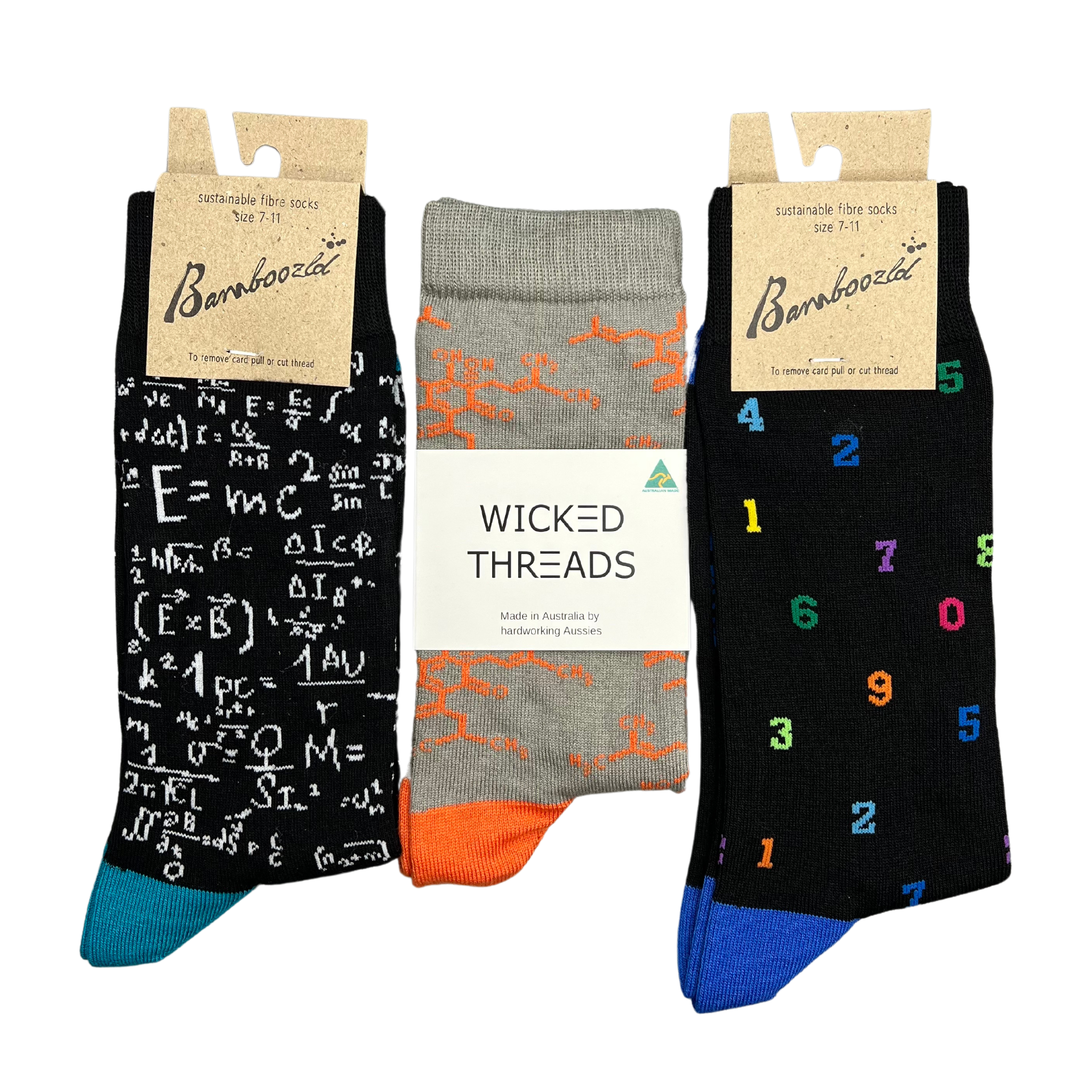 Bundle 3 Pairs of Men's Socks - The Science Nerd