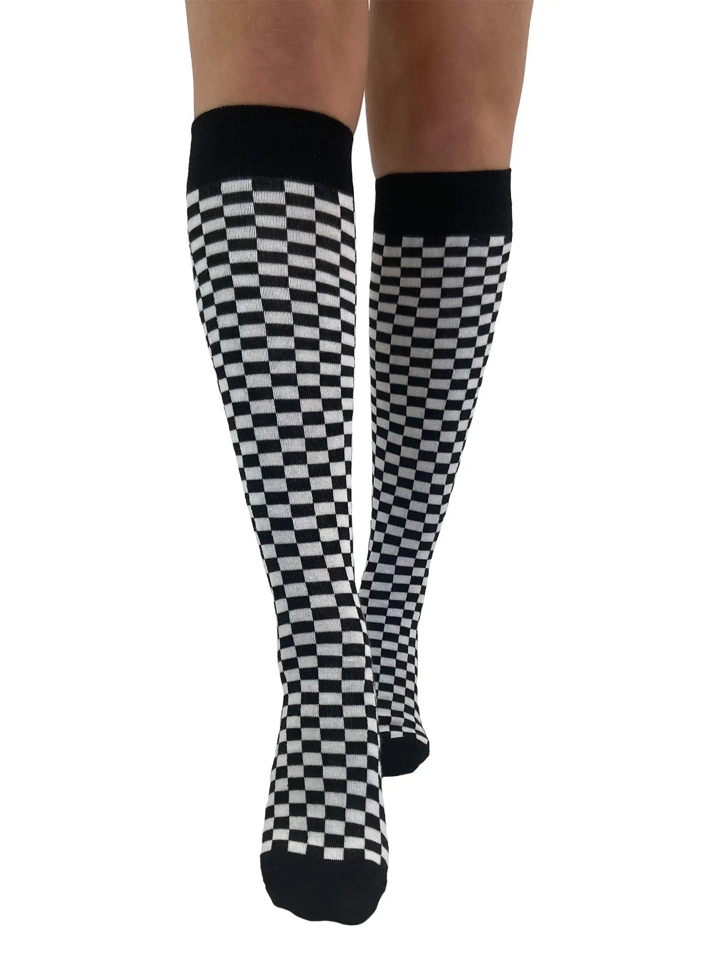 Checkerboard Knee High Socks - The Sockery