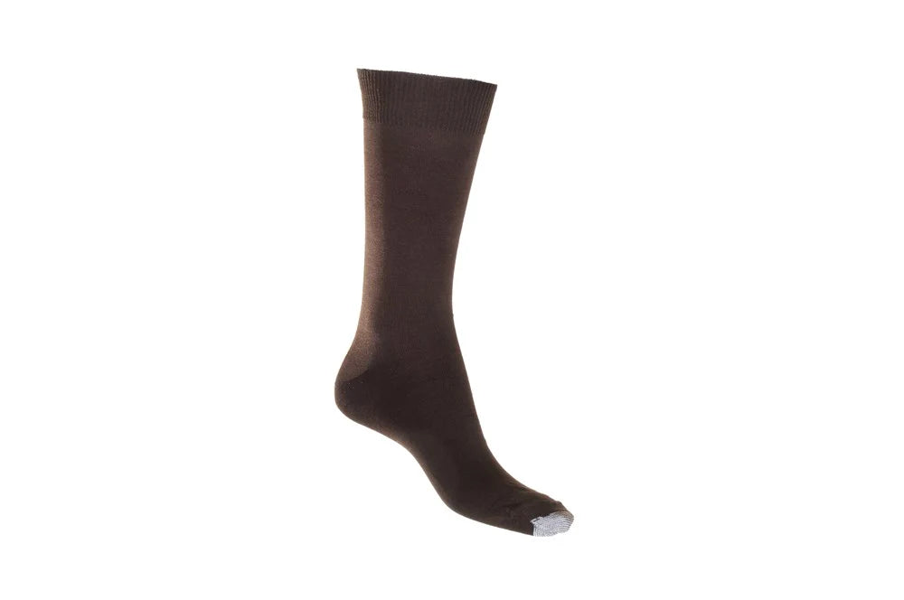 Cotton Crew Sock with Tough Toe in  Chocolate - Aussie Made - The Sockery