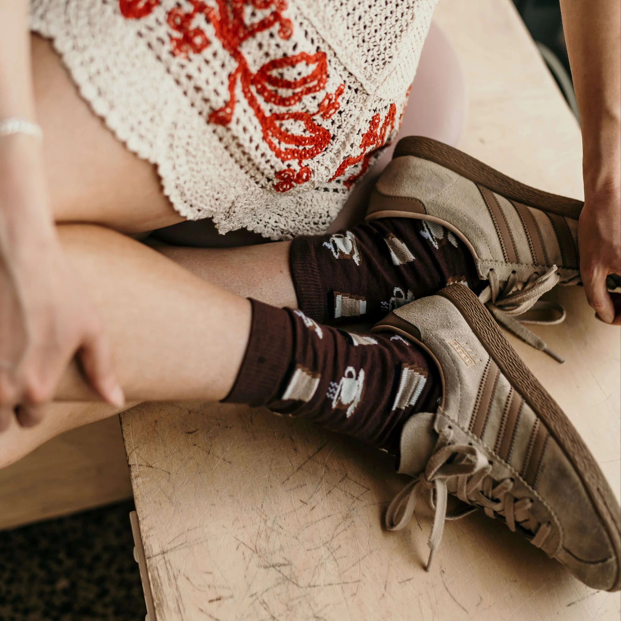 Coffee Lovers Crew Socks - Aussie Made