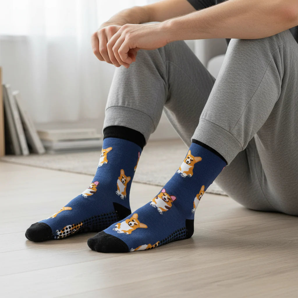 Corgi Dog Grip Socks