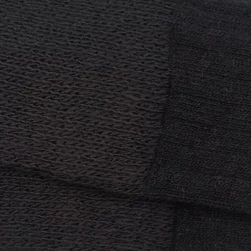 Wool Ribbed Knee High Sock in Black