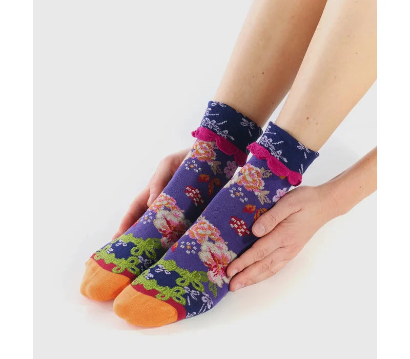 Shōchikubai Women's Turn Cuff Quarter Socks