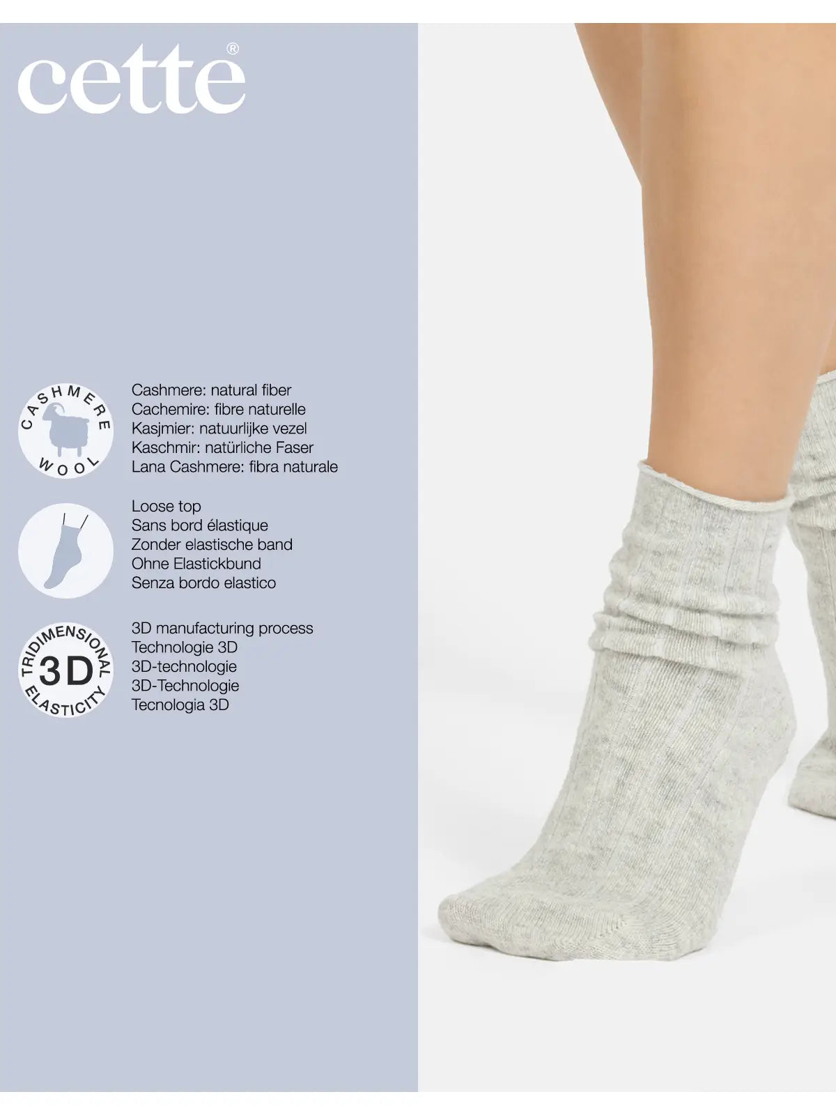 Cashmere Wool Blend Quarter Socks