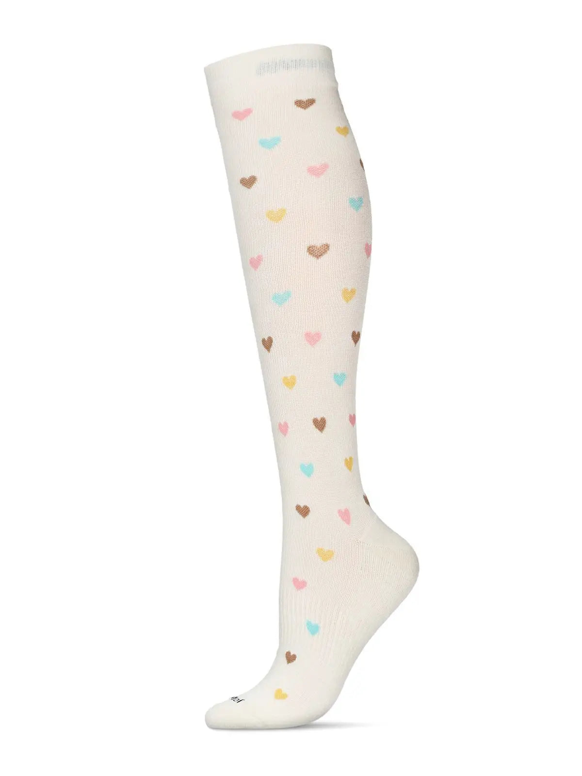 Multicolour Hearts Women's Bamboo Compression Socks - The Sockery