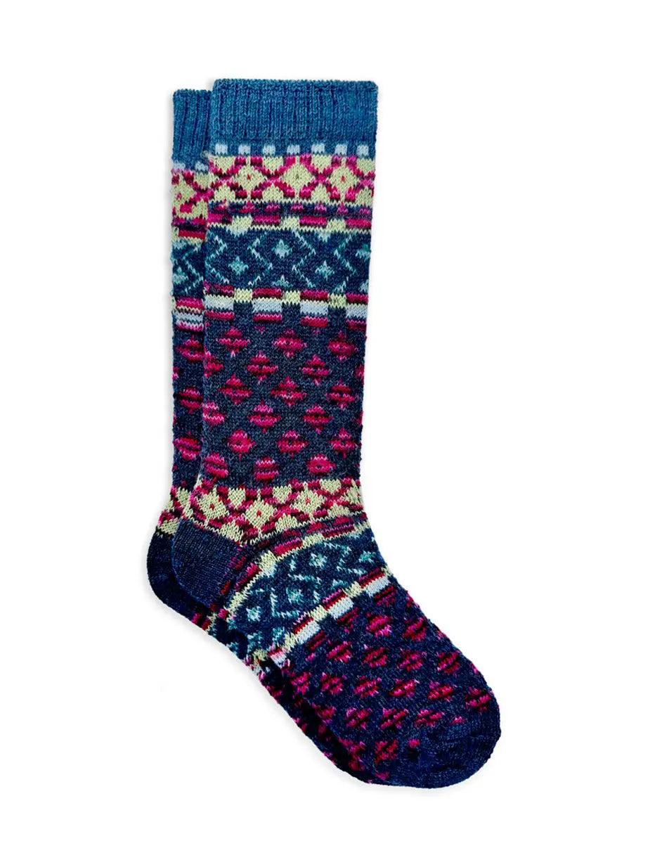 Alpaca socks in Degas Denim