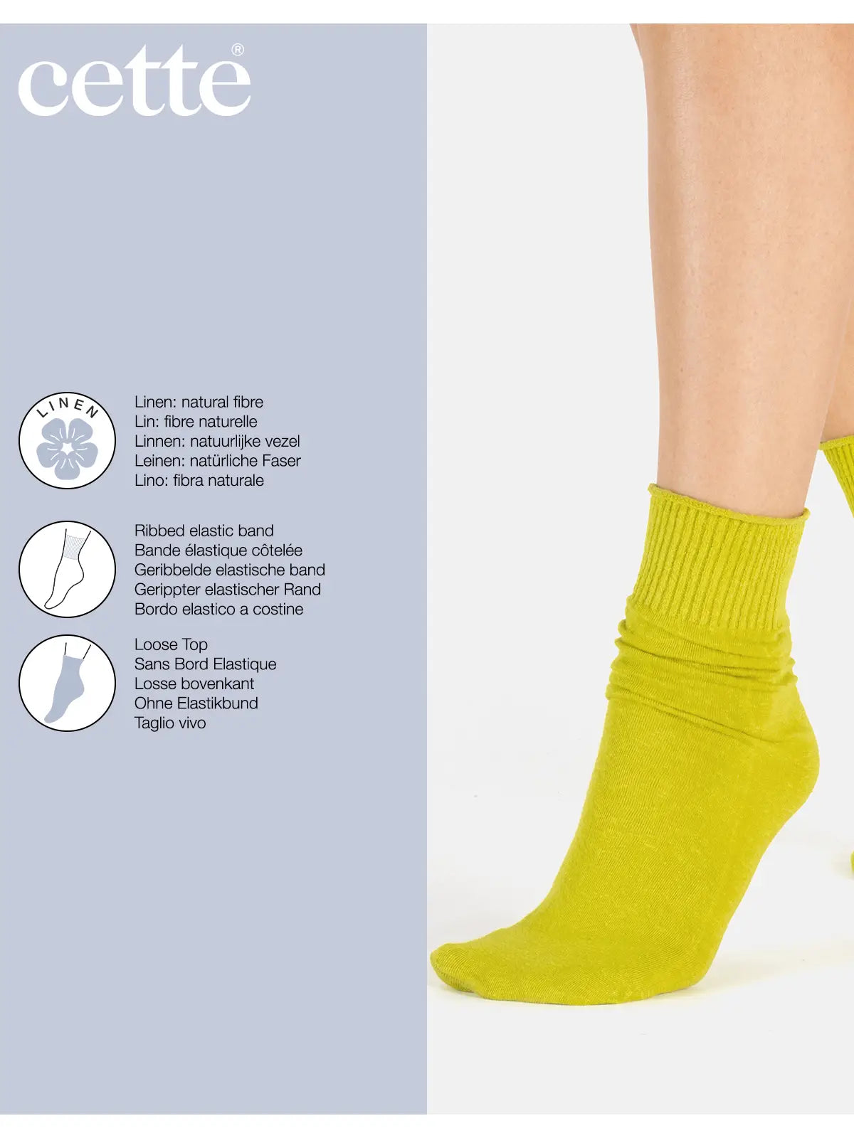 Linen Women's Quarter Socks in Citronelle