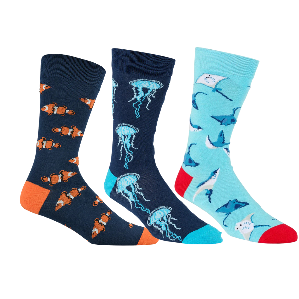 Bundle of 3 pairs of Men's socks - Marine Life